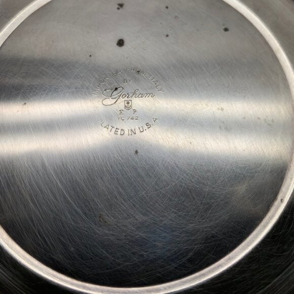 Vintage MCM silver plated bread / fruit bowl by Gorham Italy USA - Picture 6 of 6